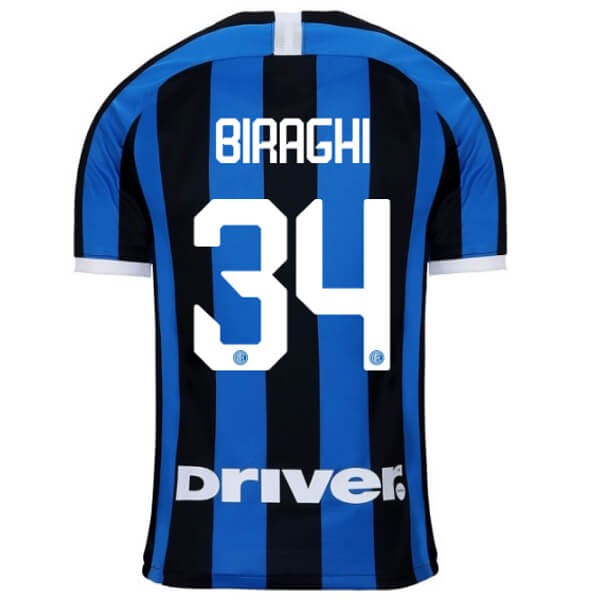 Camiseta Inter Milan NO.34 Biraghi Primera equipación 2019-2020 Azul